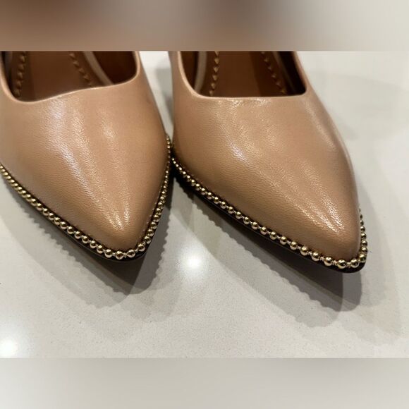 COACH Waverly Leather Pump Beechwood leather - Picture 2 of 5